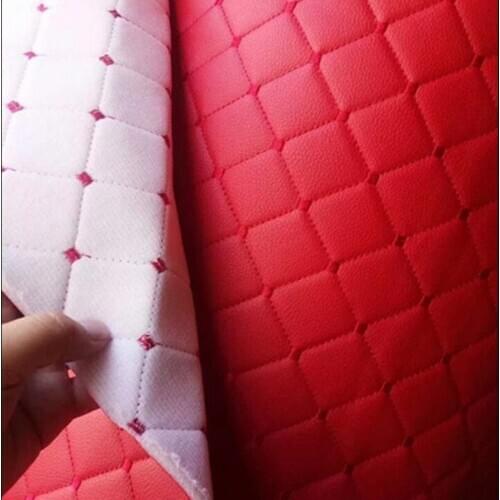 Car roof cloth modified leather Shedding repair interior refurbishment full car embroidery lattice leather material Roof cloth