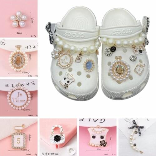 Single piece Shoe Decoration Buckle Charms Accessorie pin Bracelets perfume bottle pearl case bag DIY Combination Jibz for croc