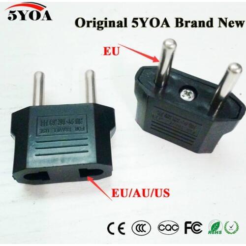 Universal US AU EU To EU Plug USA To Euro Europe Travel Wall AC Power Charger Outlet Adapter Converter 2 Round Socket Pin