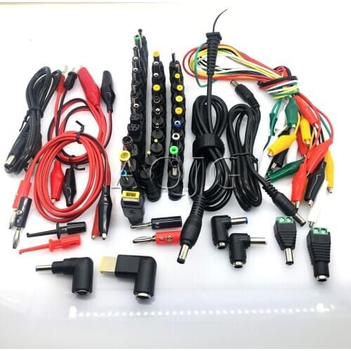 Universal Plug 56pcs DC Power 5.5x2.1mm DC head Jack Charger to Plug Power Adapter for Notebook Laptop High Quality