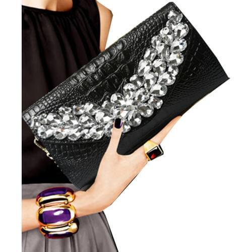 Famous design Diamonds Flower women Clutch Bag Women Genuine Leather Handbag Long Wallet Shoulder bag Evening bag Crossbody Bag