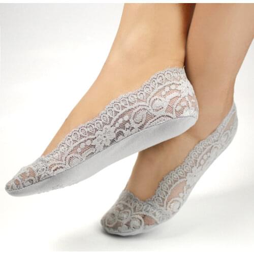 Womens Cotton Lace Ankle Heal Short Low Cute Women Fashion Invisible Skidproof Lace Heal Short Cotton Sock Hot Sales Cut Socks
