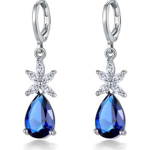 ZSLBS Fashion Drop Earrings For Women Copper Cubic Zirconia Water Drop Earring Jewelry Pendientes Mujer Boucle Oreille Femme