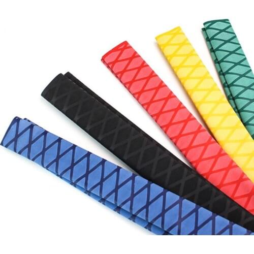 100cm Fishing Rod Handle Cover Anti-slip Pattern Heat Shrinkable Tube Anti-static Fishing Rod Handle Sleeve for Angling