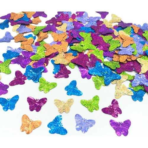 20g/Lot 23X30mm Butterfly PVC Loose Sequins Paillette Sewing Craft For Wedding Decoration Garment Dress Shoe Caps DIY Accessory