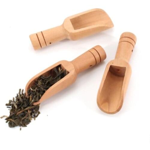 500pcs Mini Wooden Scoops Bath Salt Powder Spoon Candy Laundry Tea Coffee Spoons Eco Friendly Wood Mini Scoops SN1207