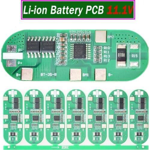 5x 11.1V 18650 Battery Pack High-Current Over-Charge Protection Board PCB Rechargeable Li-ion DIY Series Connection Batteries