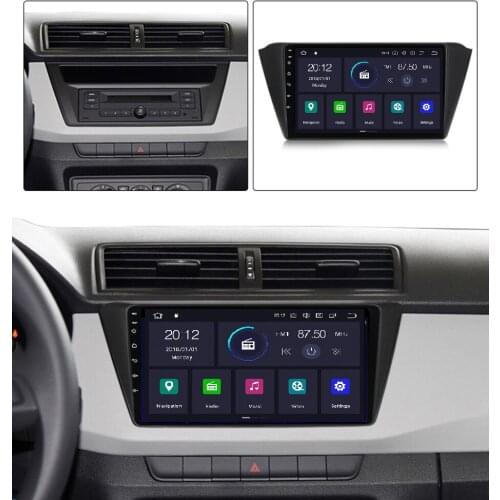 6+128G Carplay Multimedia Car Stereo Android Player For Skoda Fabia 2015 2016 2017 2018 2019 GPS Navigation Auto Radio Head Unit
