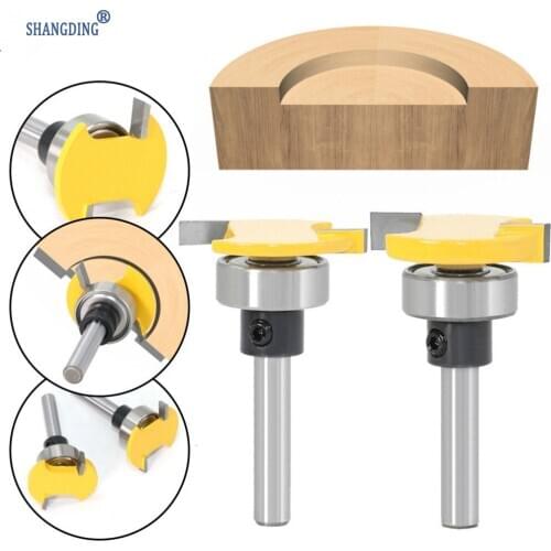 6mm Handle 1/4 Handle Belt Bearing T Knife Slot Knife Slot Knife Pull Groove Milling Cutter Trimming Machine Cutter Head