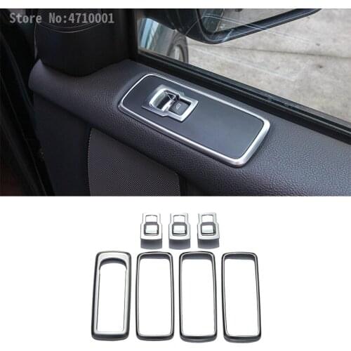 ABS Chrome Car Door Window Lift Switch Button Frame Cover Trim For Land Rover Discovery 4 2009-2016 For Range Rover Sport