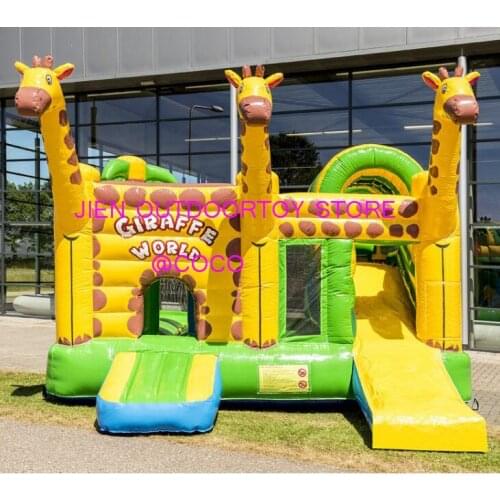 Free air ship to door! 5.4x5.3m giraffe jumper inflatable bouncer jumping bouncy castle bounce house