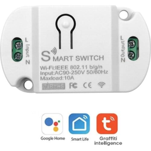 5/3/1PCS Tuya10A Smart Home House Wifi Wireless Remote Switch Breaker Domotic LED Light Controller Module For Alexa Google Home