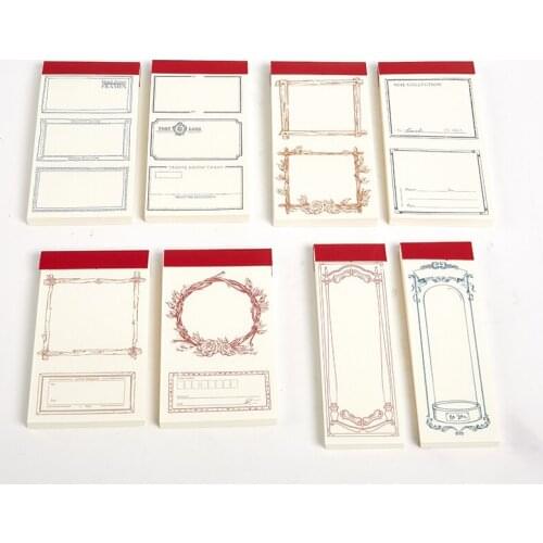 50pcs/pack Vintage Style Memo Pad School Supplies LOMO Cards Stationery Notebook