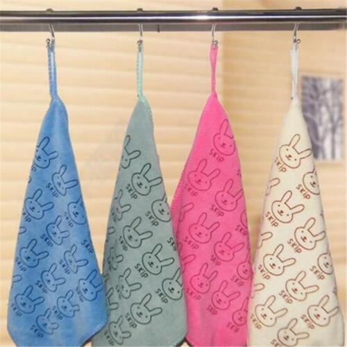 Clean Hearting Hanging Hand Towels Bathroom Kitchen Cleaning Towel Microfiber Fabric Absorbent Cloth Dishcloths Accessories Kids