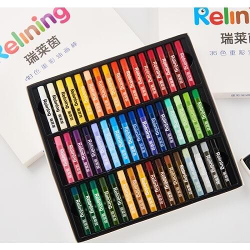 24/36/48 Color Crayon Acrylic Heavy Oily Oil Painting Stick Colorful Child Crayon Kit Brushes Crayons Art