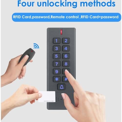 Door Lock Waterproof Wireless Remote Control Access Control Card Keypad Reader RFID 125Khz Control Access Wireless Control EM