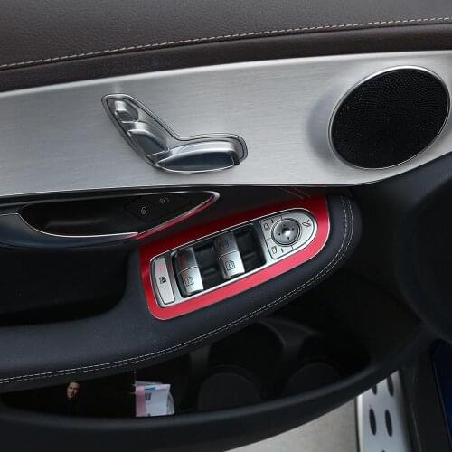 Power Window Master Control Switch Cover Trim for Mercedes Benz C Class W205 C180 C200 GLC260 2015 2017 Car Accessories for LHD