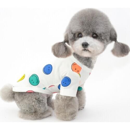 Cotton Dog T-shirt Spring Summer Dog Clothes Pajamas Cat Puppy Tee Shirt Small Dog Costume Yorkie Yorkshire Pomeranian Clothing