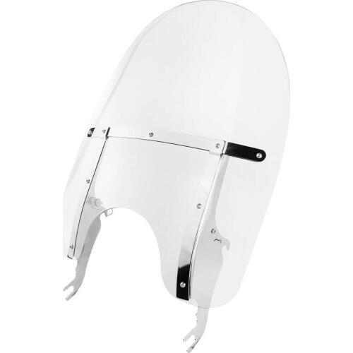 Motorcycle Front Clear Windscreen Windshield For Harley Softail Slim Fat Boy Deluxe 2012-2017 16