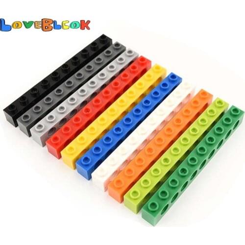LoveBlock Technical Brick 1x10 with Hole Building Blocks Assembles MOC Parts DIY Toys Gift Creative 2730 For Kid 10pcs/LOT