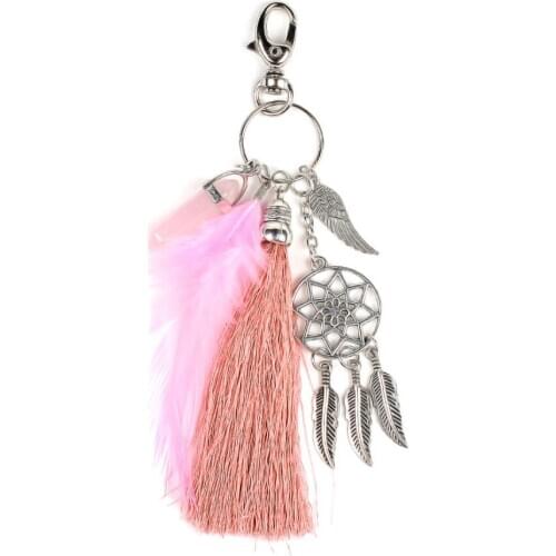 MIAMOR Mini Dreamcatcher Handmade Dream Catcher Net With Feather Decoration Ornament VK6042006