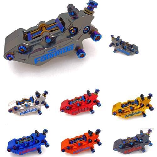 Motorcycle Axial Brake Caliper 40mm Mounting 4 Piston Universal For Honda Yamaha Kawasaki Suzuki