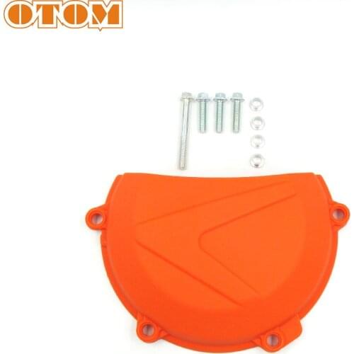 OTOM Motorcycle Orange Clutch Case Cover Guard Protector For KTM 250 300 EXC SX XC XC-W EXC-F HUSQVARNA TC FC TE FE 125 350 450