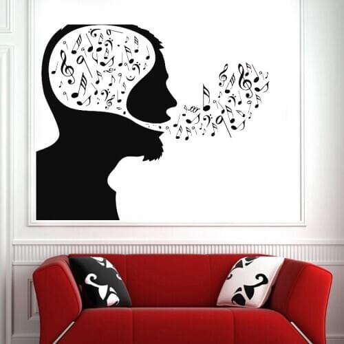 Music Melody Wall Decal Musical Notes singer Wall Decal for Music Classroom Decor Vinyl Home Bedroom Decoration Accessories Z863