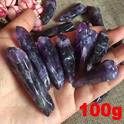 Natural Rough Amethyst Quartz Crystals Stones for Reiki Crystal Healing for Jewerly Making Necklace Wire Wrapping Pendants