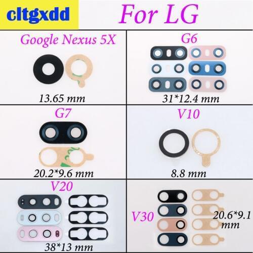 Cltgxdd New Rear Back Camera Glass Lens Cover With Adhesive For LG Google Nexus 5 / 5X For LG G6 G7 V10 V20 V30 Glass Cover