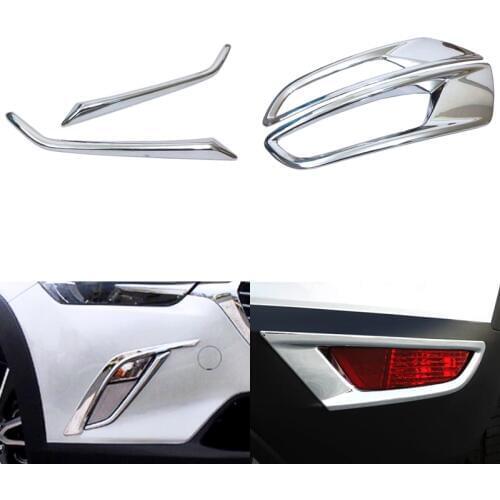 Front & Rear Fog Light Cover Rear Bumper Reflector Accessories For Mazda CX-3 CX3 2016 2017 2018 High Quality