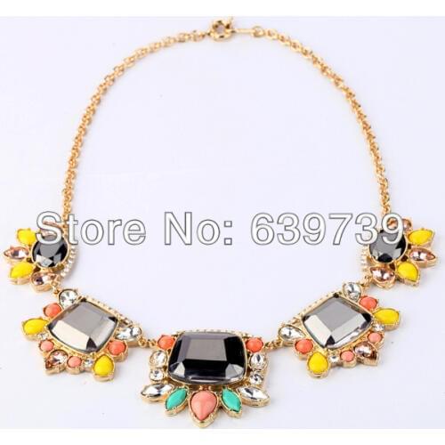 Bulk Price Hawaii Style Yellow Necklace Resin Stone Chains