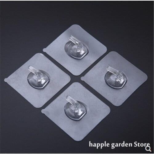 1PCS Super Glue Hook Transparent Strong Self Adhesive Key Towel Door Wall Hanger For Hanging Kitchen Bathroom Accessories