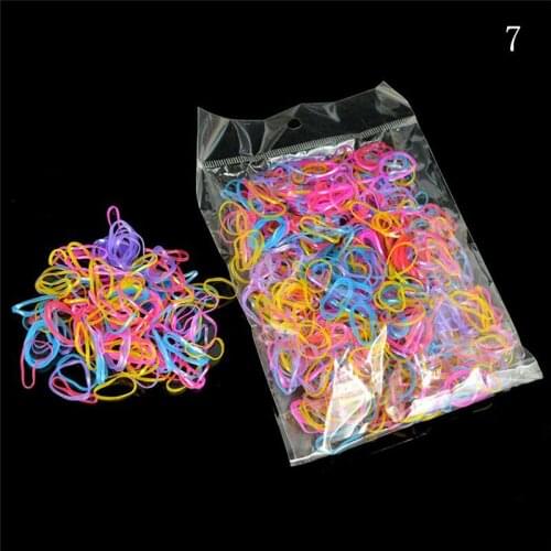 Drop Shipping 1000Pcs TPU Hair Holders Rubber Bands Elastics Women Girls Tie Gum