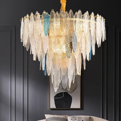 Luxurious Modern Foyer E14 Led Pendant Light Round Metal Plate Glass Hanging Lamp Dining Room Lustre Led Lighting Lamp Fixture