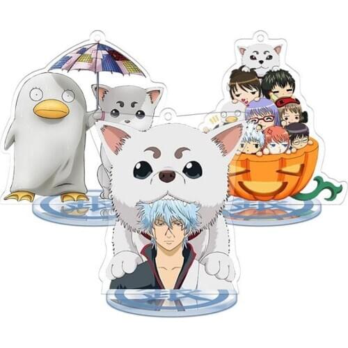 1 Pcs Cartoon Anime Silver Soul Acrylic Stand Model Toys Plate Holder Action Figure Toy Pendant Keychain Kids Toys Gift