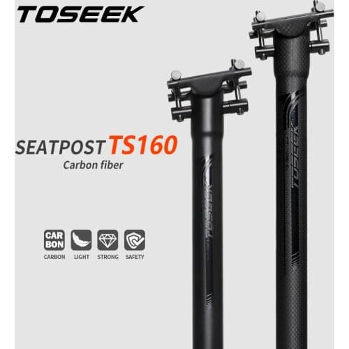 TOSEEK Super Light 160g Carbon Seat Post 27.2/30.8/31.6 Titanium Screws Road MTB Bike Seatpost Matte Finish Bicycle Parts