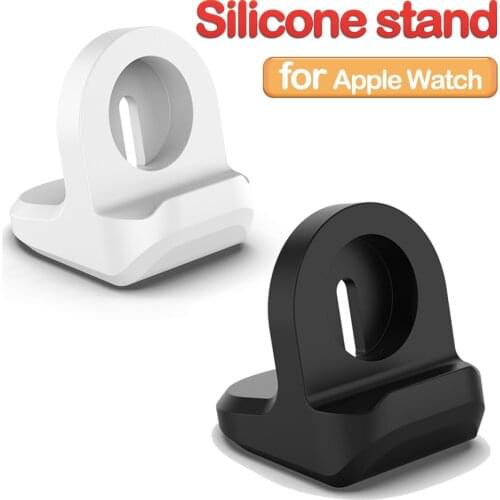 Silicone Charge Stand Bracket Adapter For Apple Watch 2 / 3 / 4 / 5 / 6 iWatch SE Holder Cradle Station Charging Dock Smartwatch