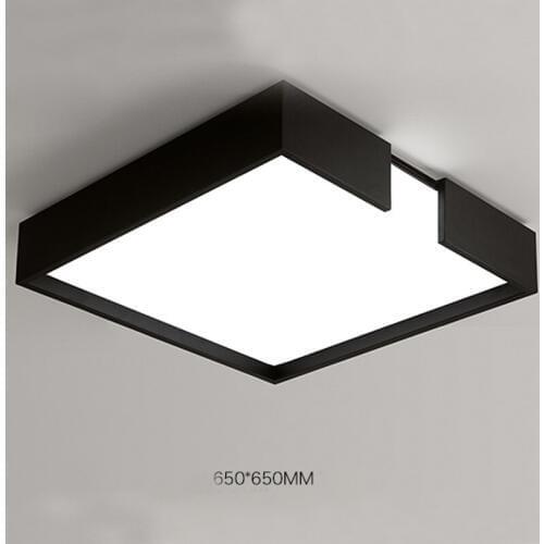 Modern 40W LED Acrylic Flush Mount Lighting Fixture Simple Square White Black Ceiling Light For Living Room Bedroom CL200-65