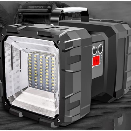 Outdoor Charging Portable Solar Work Light Wild Fishing Night Fishing Light Glare Searchlight 500 Meters Flashlight Outdoor Em#8