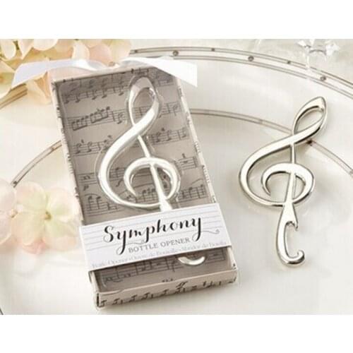 200PCS Unique Wedding Gift 100pcs/lot Wedding Favors "Symphony" Chrome Music Note Bottle Opener