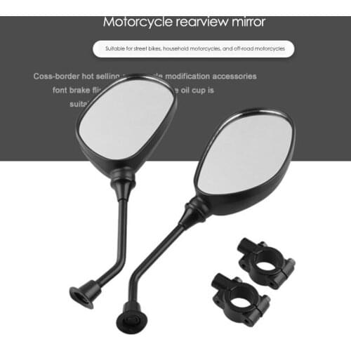 Universal Motorcycle Modified Rear View Mirror with Adapter ATV Motorcycle Handlebar Rear View Mirror