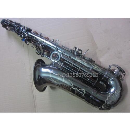 ZK-323 New all Black Nickel Alto saxophone professional Musical Instruments saxophone Tone E Sax With Mouthpiece Free