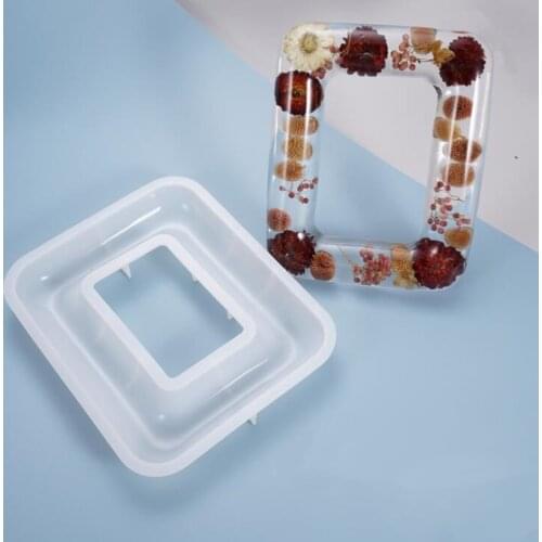 1Pcs Rectangle Photo Frame Silicone Mold for DIY Crystal Epoxy Resin Frame Mold Home Decoration Craft Resin Art Supplies