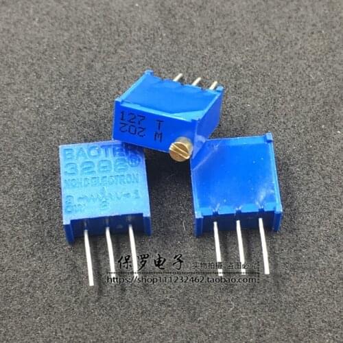 10pcs 100% orginal new 3296W 103 203 503 10K top adjustable multi-turn adjustable potentiometer 1K2K50K100K500K1M real stock
