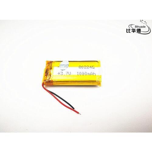 10pcs Liter energy battery Good Qulity 3.7V,1000mAH,802245 Polymer lithium ion / Li-ion battery for TOY,POWER BANK,GPS,mp3,mp4
