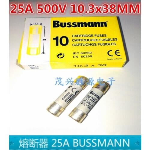 10PCS/Lot C10G25I FUSE CRTRDGE 25A 500VAC CYLINDR