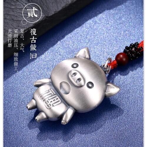 2019 cute cartoon pig baby pendant restoring ancient ways men and women general three-dimensional zodiac year birthday