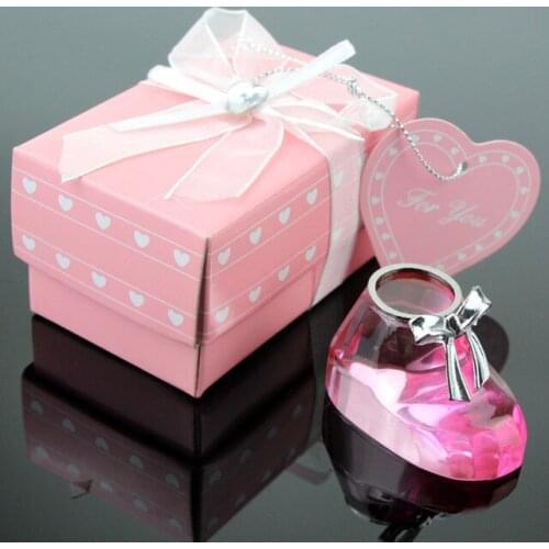 50pcs Baby Girl Christening Gift Pink Crystal Baby Bootie Keepsakes Crystal Shoe Baby Souvenirs