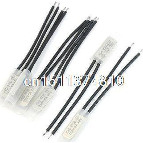 6 x Bimetal Temperature Switch Thermostat 40 Degree Celsius NC KSD 9700